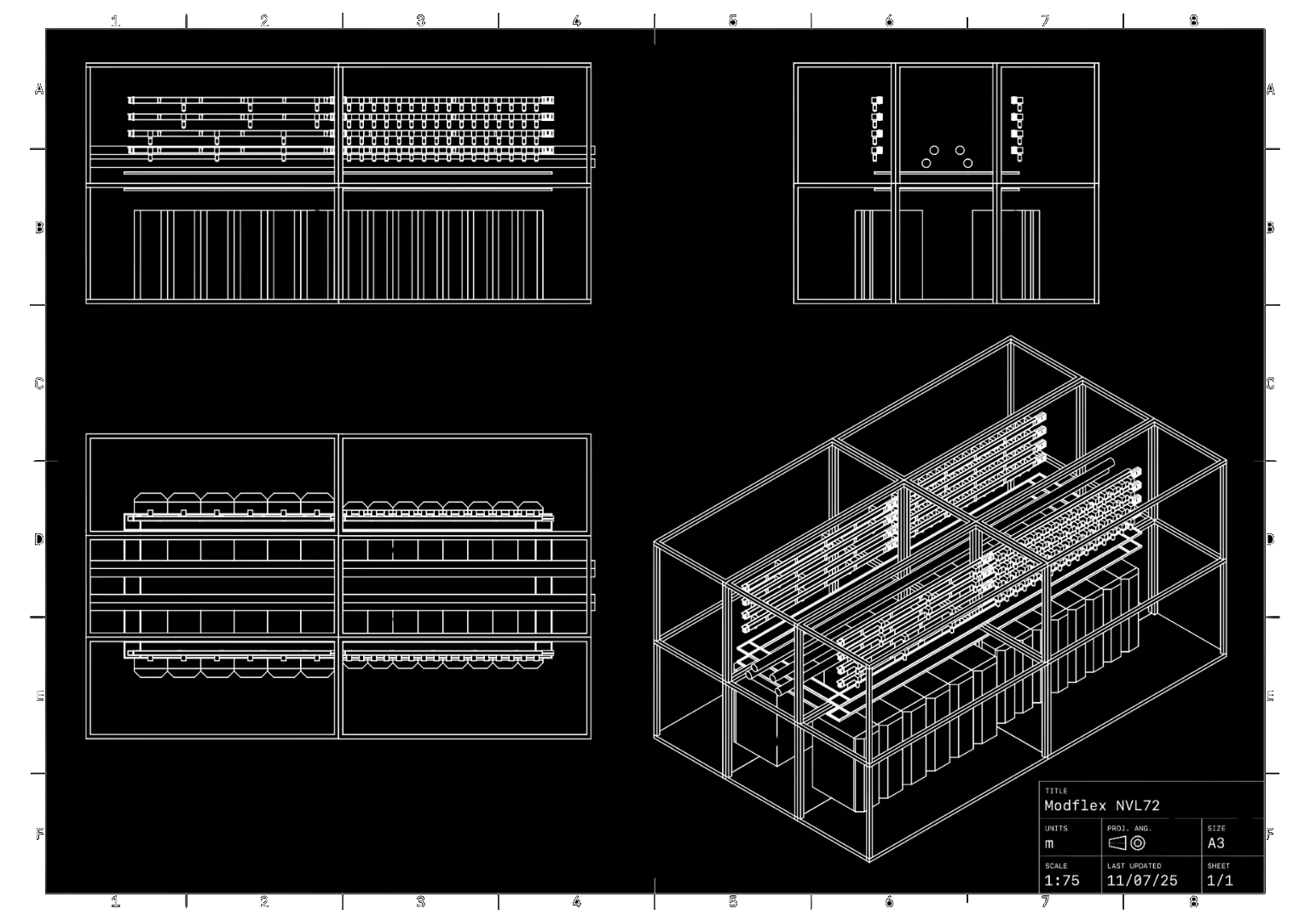 Technical blueprint of premium compute components