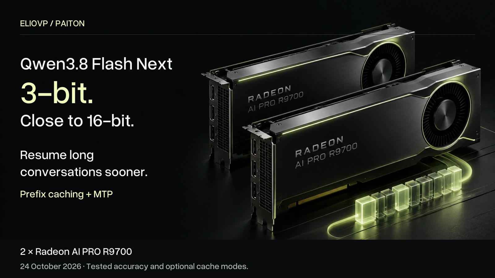 Qwen3.8 Flash Next: 3-bit near 16-bit accuracy, with MTP prefix caching