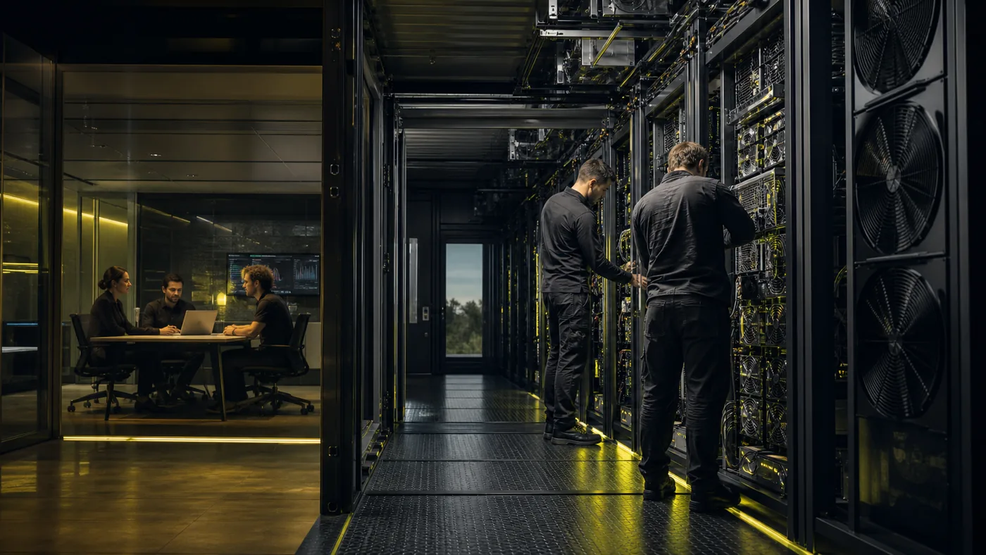 ElioVP technical operations and modular data center visual